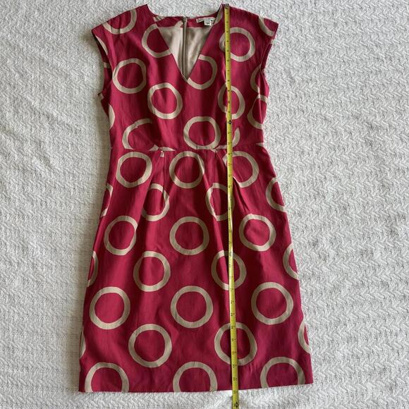 Banana Republic Pink Polka Dot Silk Dress - Size 6P - Picture 5 of 8